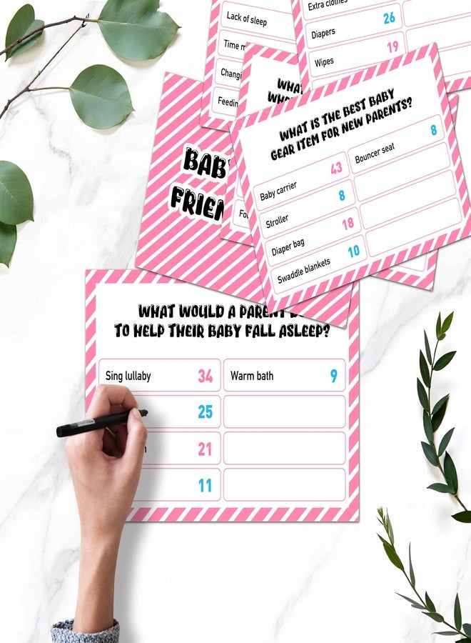 Mueddur Baby Shower Friendly Feud Game, Pink Baby Shower Games for Girl, Sprinkle Activities Decorations for Guests, Gender Reveal Group Games for Adults, 04 - Image 4